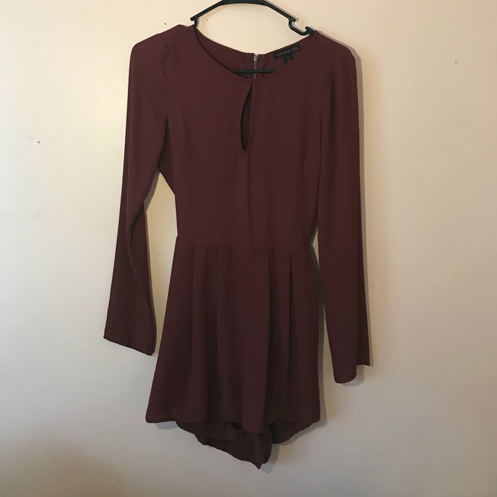 Maroon Long Sleeved Romper